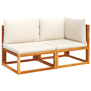 Gartensofa 2-Sitzer Akazie & Rattan