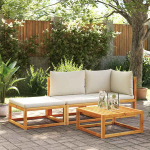 Gartensofa 2-Sitzer Akazie & Rattan