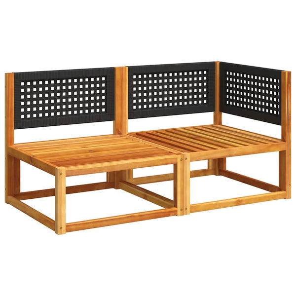 Gartensofa 2-Sitzer Akazie & Rattan