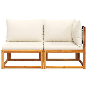 Gartensofa 2-Sitzer Akazie & Rattan