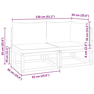Gartensofa 2-Sitzer Akazie & Rattan