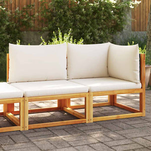 Gartensofa 2-Sitzer Akazie & Rattan