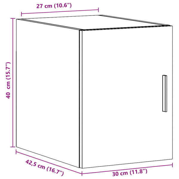 Wandschrank Räuchereiche 30x42,5x40 cm