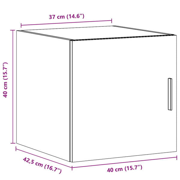 Weißer Wandschrank 40 cm