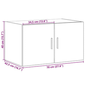 Grauer Wandschrank Sonoma 70x42,5x40 cm