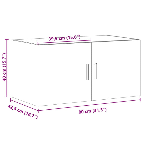 Wandschrank Sonoma-Eiche 80x42,5x40 cm
