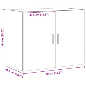 Wandschrank Weiß 80 cm