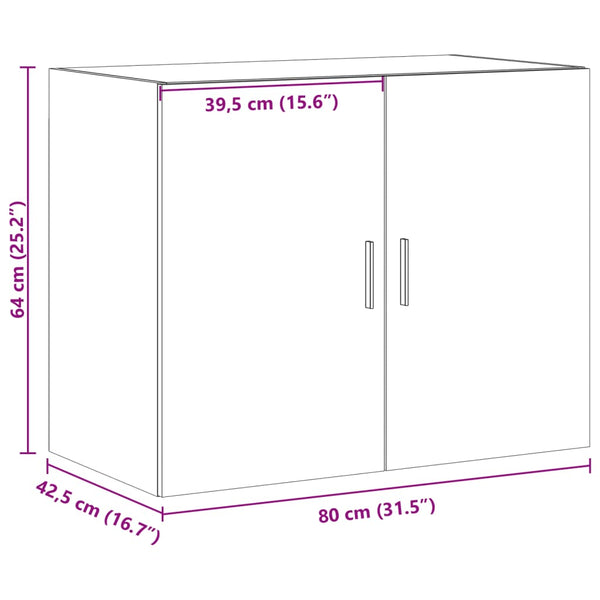 Wandschrank Grau Sonoma 80 cm