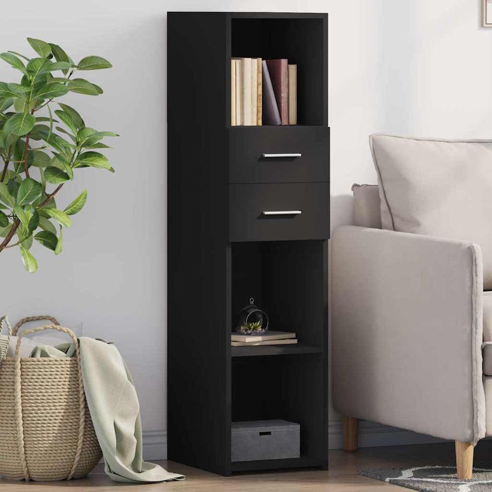 Schwarzes Highboard 30x42,5x124 cm