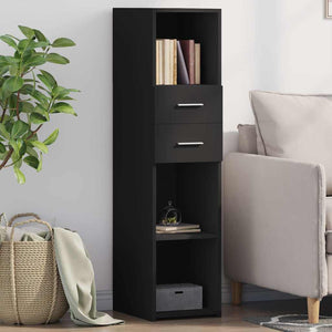 Schwarzes Highboard 30x42,5x124 cm
