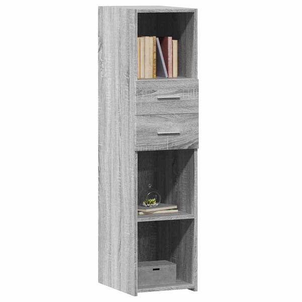 Graues Highboard Sonoma, 30x42,5x124 cm