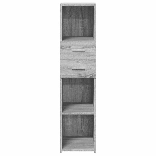 Graues Highboard Sonoma, 30x42,5x124 cm