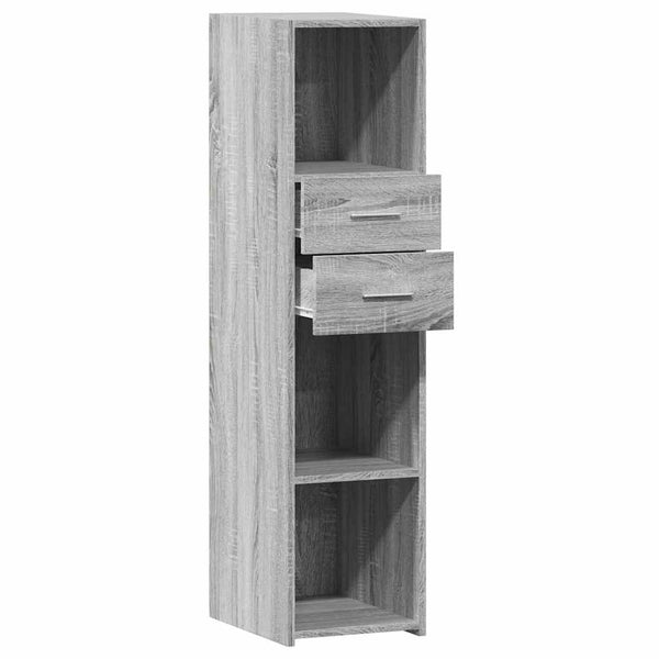 Graues Highboard Sonoma, 30x42,5x124 cm