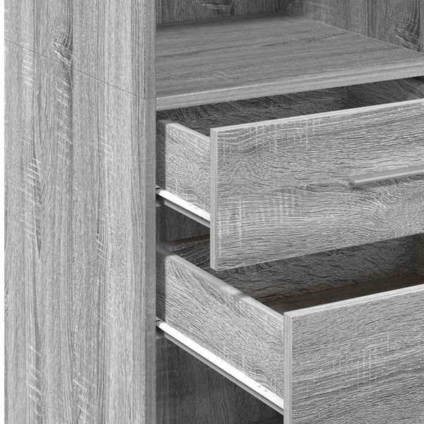 Graues Highboard Sonoma, 30x42,5x124 cm