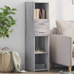 Graues Highboard Sonoma, 30x42,5x124 cm