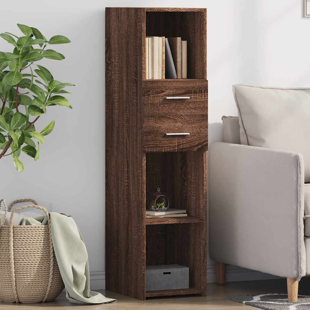 Highboard Braun Eichen-Optik 30x42,5x124 cm
