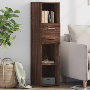 Highboard Braun Eichen-Optik 30x42,5x124 cm