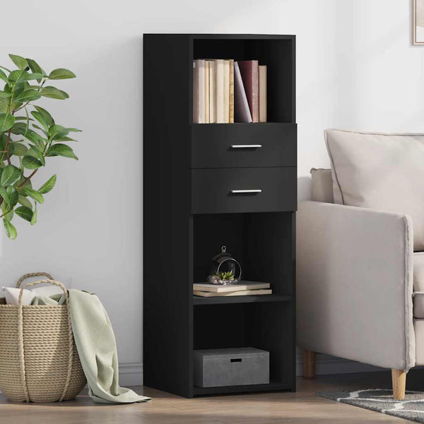Schwarzes Highboard 40x42,5x124 cm
