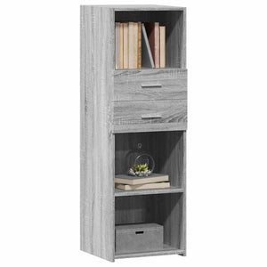 Graues Highboard Sonoma, 40x124 cm