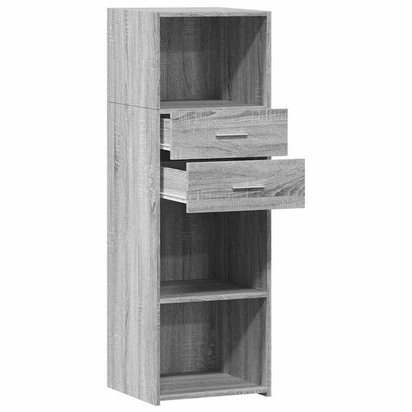 Graues Highboard Sonoma, 40x124 cm