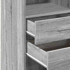 Graues Highboard Sonoma, 40x124 cm