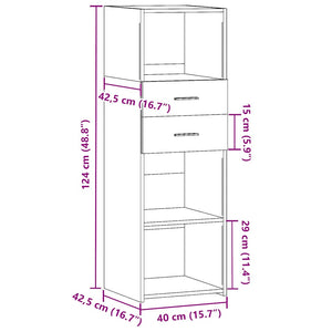 Highboard Braun Eichenoptik, 124 cm