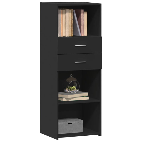 Schwarzes Highboard 45x42,5x124 cm