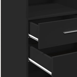 Schwarzes Highboard 45x42,5x124 cm