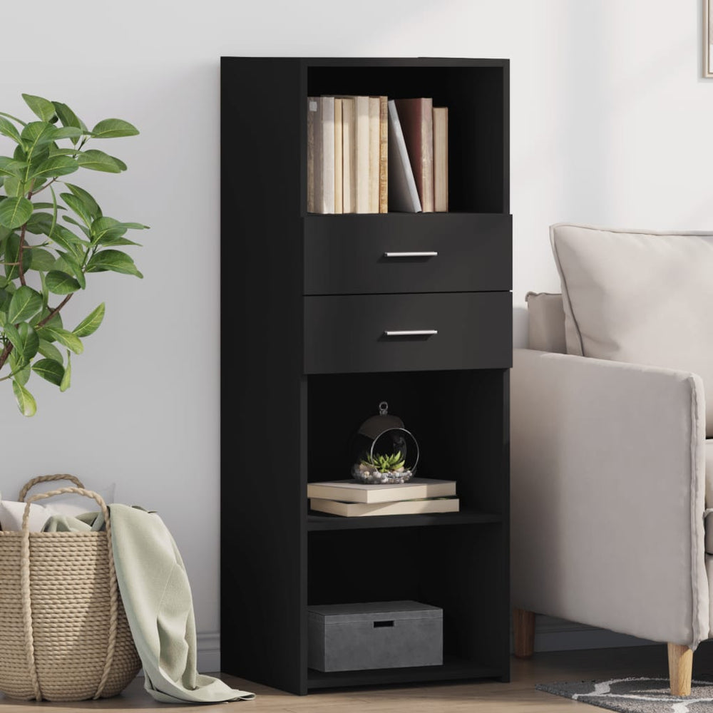 Schwarzes Highboard 45x42,5x124 cm
