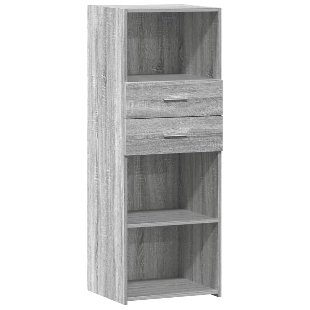 Graues Highboard Sonoma, 45x42,5x124 cm