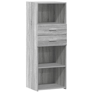Graues Highboard Sonoma, 45x42,5x124 cm