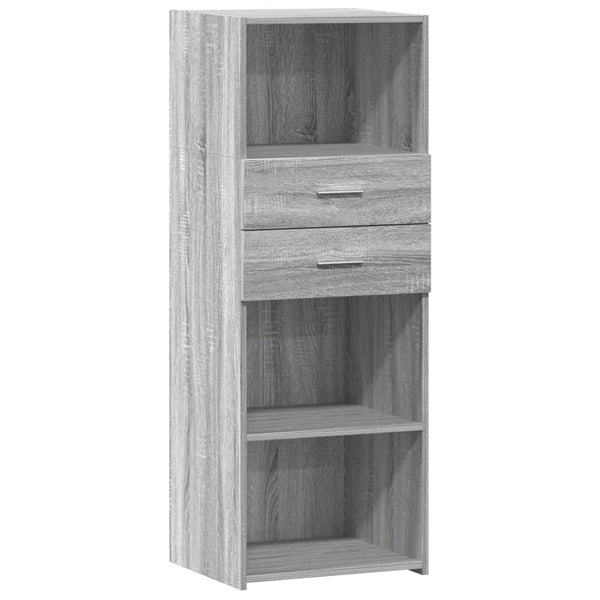 Graues Highboard Sonoma, 45x42,5x124 cm