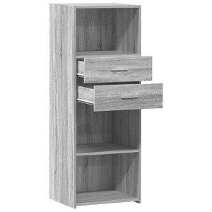 Graues Highboard Sonoma, 45x42,5x124 cm