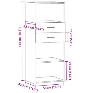 Weißes Highboard 50x42,5x124 cm