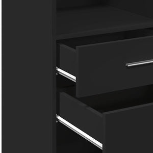 Schwarzes Highboard 50x42,5x124cm