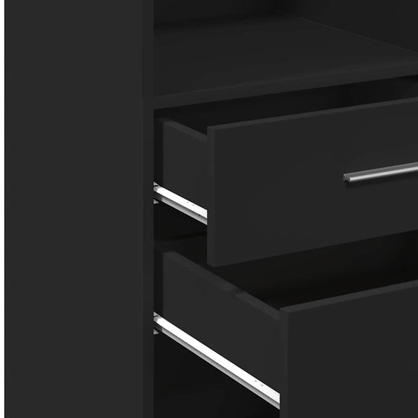 Schwarzes Highboard 50x42,5x124cm