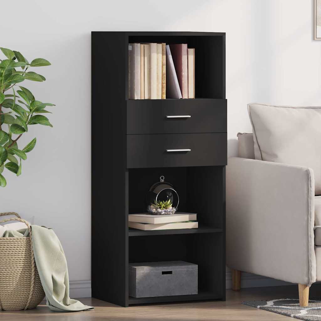 Schwarzes Highboard 50x42,5x124cm