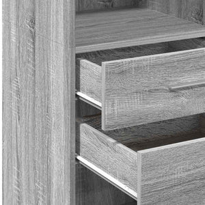 Highboard Grau Sonoma 50x124 cm