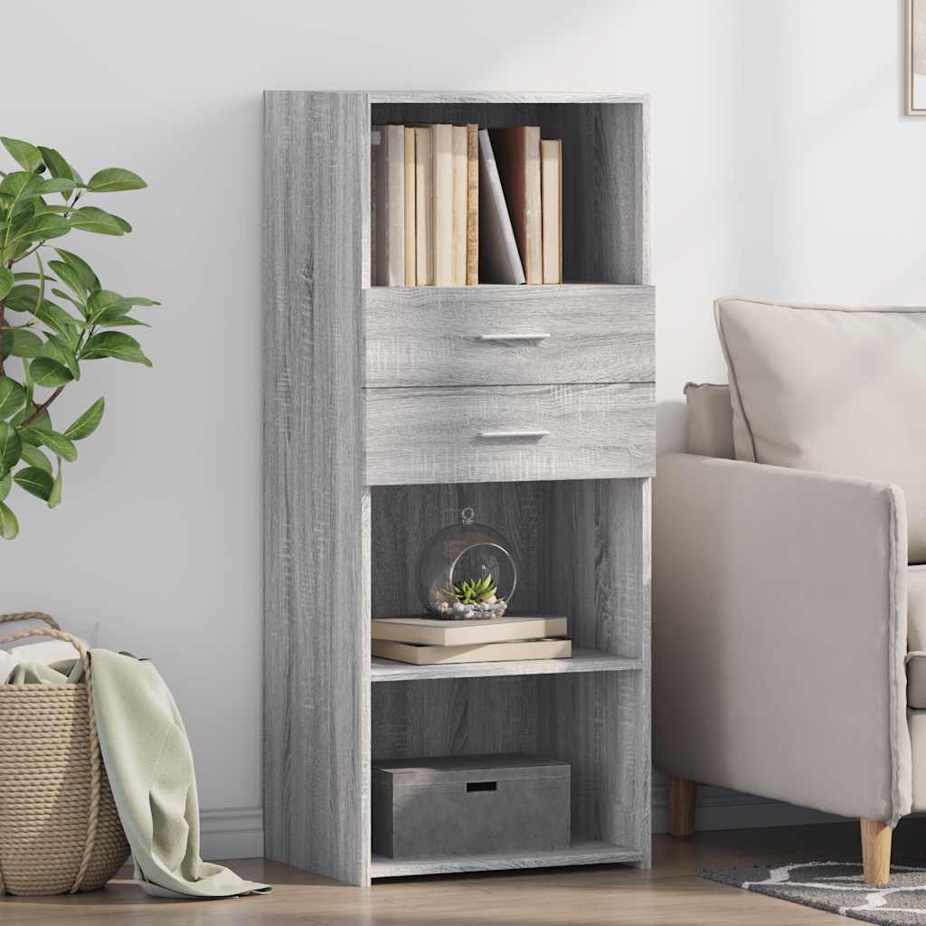 Highboard Grau Sonoma 50x124 cm