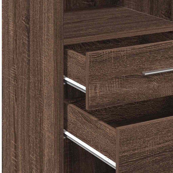Highboard Braun Eichenoptik 50x42,5x124 cm