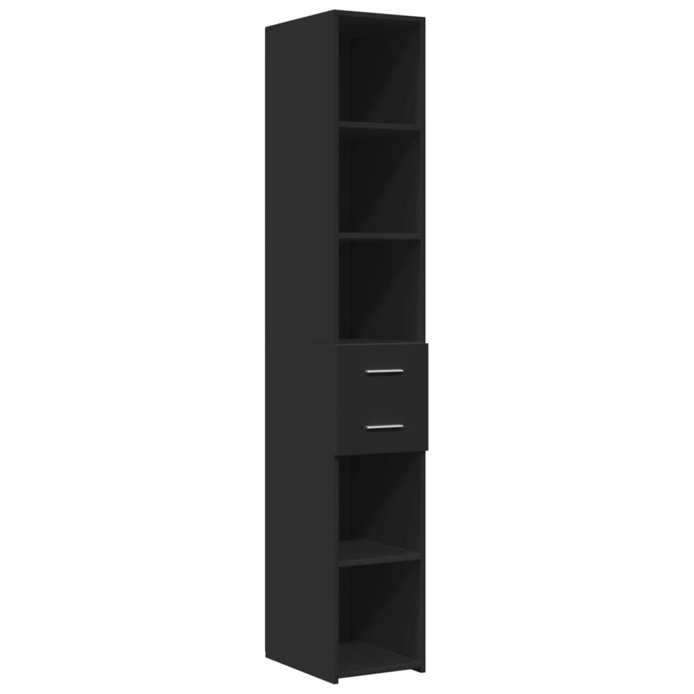 Schwarzes Highboard 30x42,5x185 cm