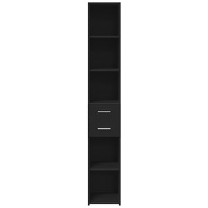 Schwarzes Highboard 30x42,5x185 cm