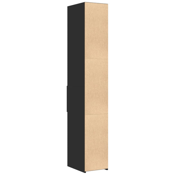 Schwarzes Highboard 30x42,5x185 cm