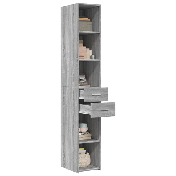 Highboard Grau Sonoma 30x42,5x185 cm