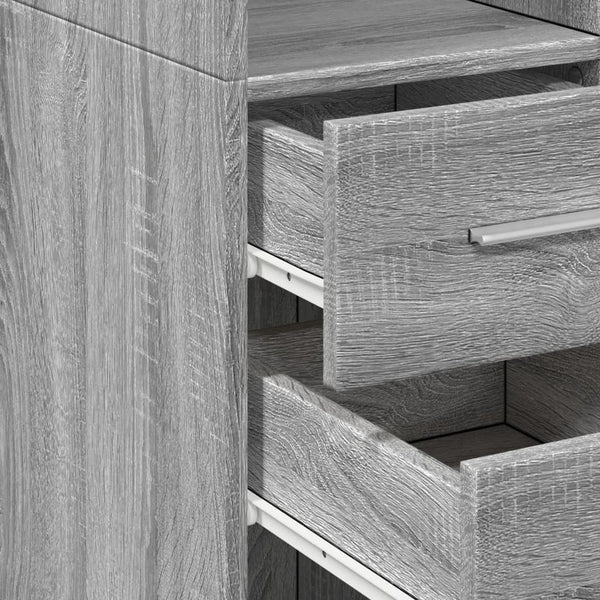 Highboard Grau Sonoma 30x42,5x185 cm