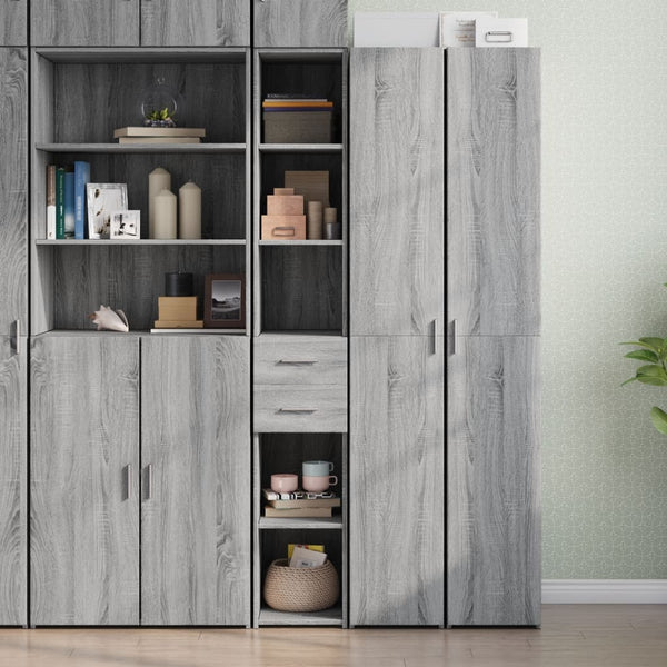 Highboard Grau Sonoma 30x42,5x185 cm