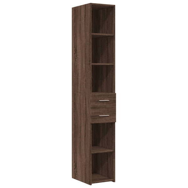 Highboard Braun Eichenoptik, 185 cm hoch
