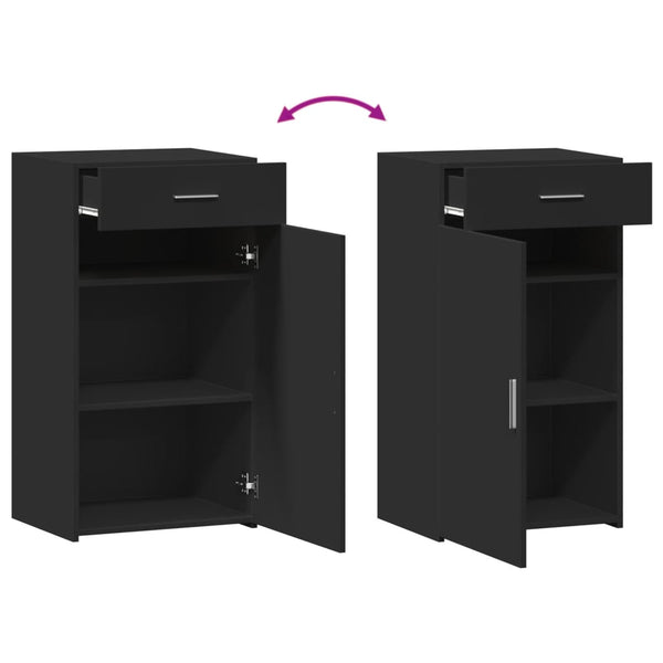 Schwarzes Sideboard 50x42,5x93 cm