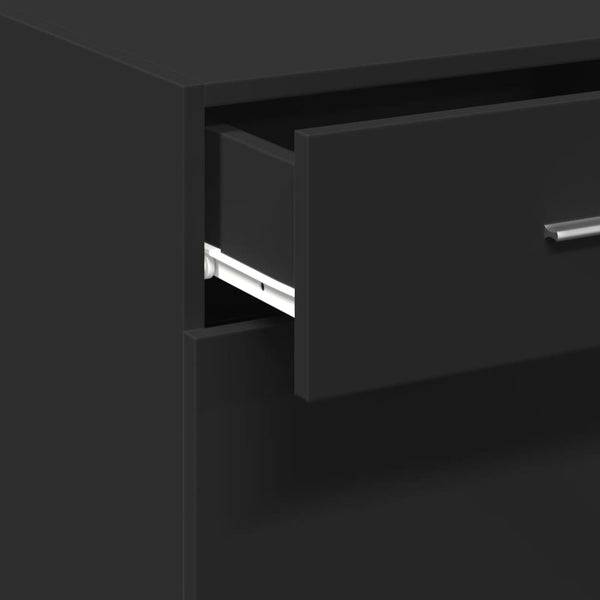 Schwarzes Sideboard 50x42,5x93 cm