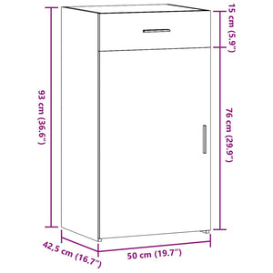Schwarzes Sideboard 50x42,5x93 cm